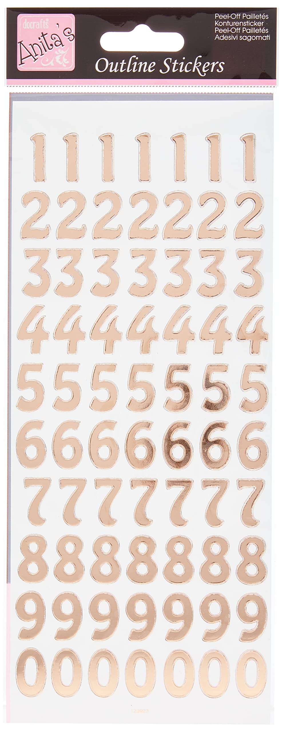 anitas Traditionella alfabetet konturklistermärken – silver på vitt, 29,22 x 10,55 x 0,1 cm, ANT 810253