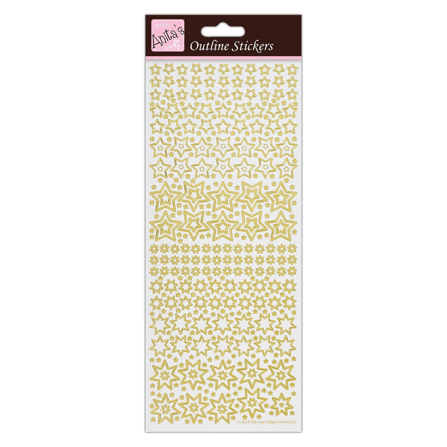 anitas Traditionella alfabetet konturklistermärken – silver på vitt, 29,22 x 10,55 x 0,1 cm, ANT 810253