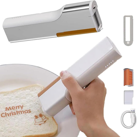 Multifunktionellmatskrivare,bärbarhandhållenRdibleskrivare,trådlösmatbläckstrålepennamedAPPkontroll,förtårtutskrift,kakdekoration,anpassning till DIY-dessert